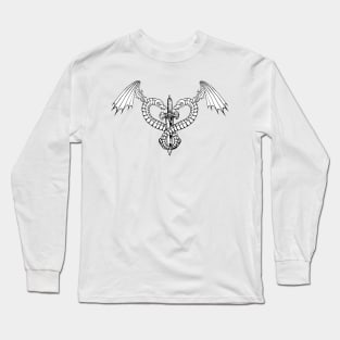 Sword and snakes with wings Long Sleeve T-Shirt